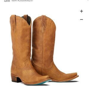 Lane Emma Jane western cowgirl boots in light brown